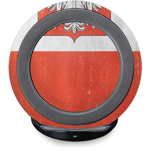 Poland Flag Distressed Fast Charge Wireless Charging Stand Skin
